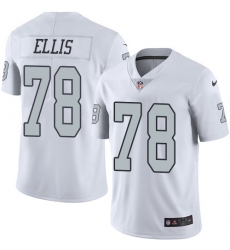 Men's Nike Oakland Raiders #78 Justin Ellis Limited White Rush Vapor Untouchable NFL Jersey