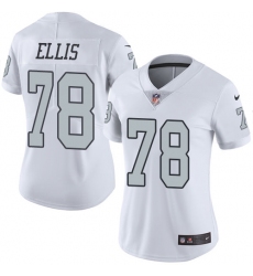 Women's Nike Oakland Raiders #78 Justin Ellis Limited White Rush Vapor Untouchable NFL Jersey