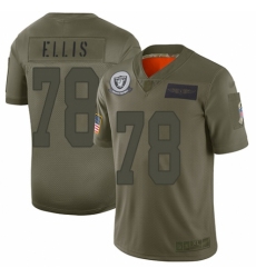 Women's Oakland Raiders #78 Justin Ellis Limited Camo 2019 Salute to Service Football Jersey