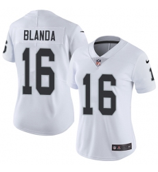 Women's Nike Oakland Raiders #16 George Blanda White Vapor Untouchable Limited Player NFL Jersey