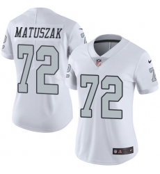 Women's Nike Oakland Raiders #72 John Matuszak Limited White Rush Vapor Untouchable NFL Jersey