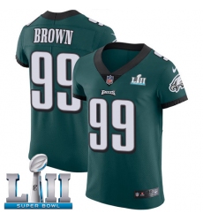 Men's Nike Philadelphia Eagles #99 Jerome Brown Midnight Green Team Color Vapor Untouchable Elite Player Super Bowl LII NFL Jersey