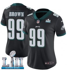 Women's Nike Philadelphia Eagles #99 Jerome Brown Black Alternate Vapor Untouchable Limited Player Super Bowl LII NFL Jersey