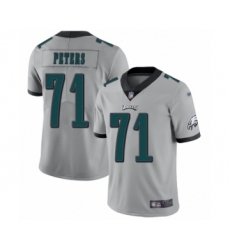 Women's Philadelphia Eagles #71 Jason Peters Limited Silver Inverted Legend Football Jersey
