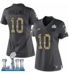 Women's Nike Philadelphia Eagles #10 Mack Hollins Limited Black 2016 Salute to Service Super Bowl LII NFL Jersey