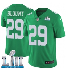 Men's Nike Philadelphia Eagles #29 LeGarrette Blount Limited Green Rush Vapor Untouchable Super Bowl LII NFL Jersey