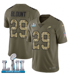 Men's Nike Philadelphia Eagles #29 LeGarrette Blount Limited Olive/Camo 2017 Salute to Service Super Bowl LII NFL Jersey