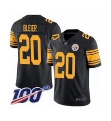 Youth Pittsburgh Steelers #20 Rocky Bleier Limited Black Rush Vapor Untouchable 100th Season Football Jersey