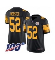 Youth Pittsburgh Steelers #52 Mike Webster Limited Black Rush Vapor Untouchable 100th Season Football Jersey