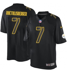 Men's Nike Pittsburgh Steelers #7 Ben Roethlisberger Limited Black Impact NFL Jersey