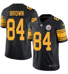Men's Nike Pittsburgh Steelers #84 Antonio Brown Limited Black Rush Vapor Untouchable NFL Jersey