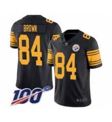 Youth Pittsburgh Steelers #84 Antonio Brown Limited Black Rush Vapor Untouchable 100th Season Football Jersey