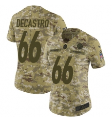 Women's Nike Pittsburgh Steelers #66 David DeCastro Limited Camo 2018 Salute to Service NFL Jersey