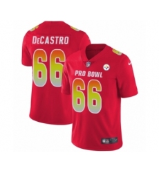 Youth Nike Pittsburgh Steelers #66 David DeCastro Limited Red AFC 2019 Pro Bowl NFL Jersey