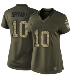 Women's Nike Pittsburgh Steelers #10 Martavis Bryant Elite Green Salute to Service NFL Jersey
