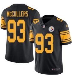 Youth Nike Pittsburgh Steelers #93 Dan McCullers Limited Black Rush Vapor Untouchable NFL Jersey