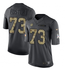 Men's Nike Pittsburgh Steelers #73 Ramon Foster Limited Black 2016 Salute to Service NFL Jersey