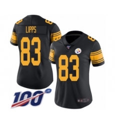 Women's Pittsburgh Steelers #83 Louis Lipps Limited Black Rush Vapor Untouchable 100th Season Football Jersey