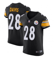 Men's Nike Pittsburgh Steelers #28 Sean Davis Black Team Color Vapor Untouchable Elite Player NFL Jersey