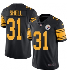 Youth Nike Pittsburgh Steelers #31 Donnie Shell Limited Black Rush Vapor Untouchable NFL Jersey