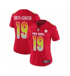 Women's Nike Pittsburgh Steelers #19 JuJu Smith-Schuster Limited Red AFC 2019 Pro Bowl NFL Jersey
