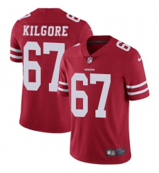 Youth Nike San Francisco 49ers #67 Daniel Kilgore Red Team Color Vapor Untouchable Limited Player NFL Jersey