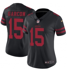 Women's Nike San Francisco 49ers #15 Pierre Garcon Black Vapor Untouchable Limited Player NFL Jersey