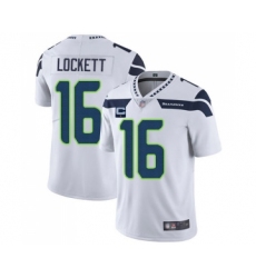 Men's Seattle Seahawks 2022 #16 Tyler Lockett White With 1-star C Patch Vapor Untouchable Limited Stitched NFL Jersey
