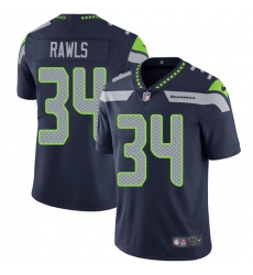 Men's Nike Seattle Seahawks #34 Thomas Rawls Steel Blue Team Color Vapor Untouchable Limited Player NFL Jersey
