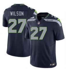 Men's Seattle Seahawks #27 Emanuel Wilson Navy 2026 F.U.S.E. Vapor Untouchable Limited Football Stitched Jersey