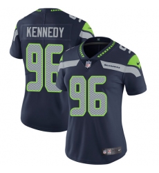 Women's Nike Seattle Seahawks #96 Cortez Kennedy Steel Blue Team Color Vapor Untouchable Limited Player NFL Jersey