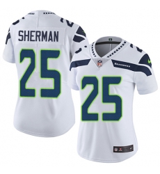 Women's Nike Seattle Seahawks #25 Richard Sherman White Vapor Untouchable Limited Player NFL Jersey
