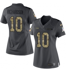 Women's Nike Seattle Seahawks #10 Paul Richardson Limited Black 2016 Salute to Service NFL Jersey