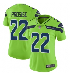 Women's Nike Seattle Seahawks #22 C. J. Prosise Limited Green Rush Vapor Untouchable NFL Jersey