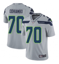 Men's Nike Seattle Seahawks #70 Rees Odhiambo Grey Alternate Vapor Untouchable Limited Player NFL Jersey