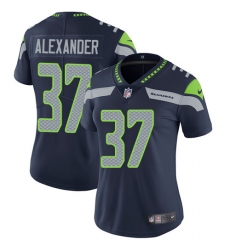 Women's Nike Seattle Seahawks #37 Shaun Alexander Steel Blue Team Color Vapor Untouchable Limited Player NFL Jersey