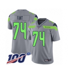 Youth Seattle Seahawks #74 George Fant Limited Silver Inverted Legend 100th Season Football Jersey