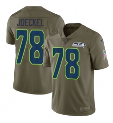 Men's Nike Seattle Seahawks #78 Luke Joeckel Limited Olive 2017 Salute to Service NFL Jersey