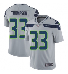 Men's Nike Seattle Seahawks #33 Tedric Thompson Grey Alternate Vapor Untouchable Limited Player NFL Jersey