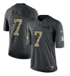 Youth Nike Seattle Seahawks #7 Blair Walsh Limited Black 2016 Salute to Service NFL Jersey