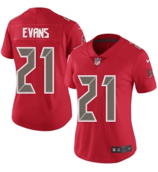 Women's Nike Tampa Bay Buccaneers #21 Justin Evans Limited Red Rush Vapor Untouchable NFL Jersey