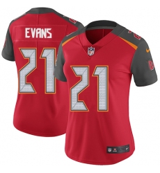 Women's Nike Tampa Bay Buccaneers #21 Justin Evans Red Team Color Vapor Untouchable Limited Player NFL Jersey