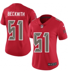 Women's Nike Tampa Bay Buccaneers #51 Kendell Beckwith Limited Red Rush Vapor Untouchable NFL Jersey