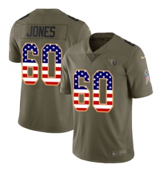 Youth Nike Tennessee Titans #60 Ben Jones Limited Olive/USA Flag 2017 Salute to Service NFL Jersey