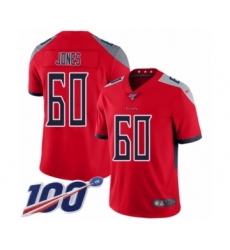 Youth Tennessee Titans #60 Ben Jones Limited Red Inverted Legend 100th Season Football Jersey