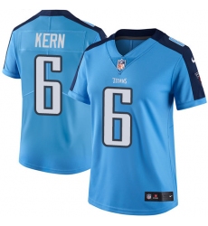 Women's Nike Tennessee Titans #6 Brett Kern Limited Light Blue Rush Vapor Untouchable NFL Jersey
