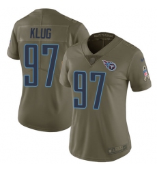 Women's Nike Tennessee Titans #97 Karl Klug Limited Olive 2017 Salute to Service NFL Jersey