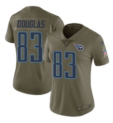 Women's Nike Tennessee Titans #83 Harry Douglas Limited Olive 2017 Salute to Service NFL Jersey