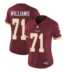 Women's Nike Washington Redskins #71 Trent Williams Burgundy Red Team Color Vapor Untouchable Limited Player NFL Jersey