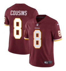 Men's Nike Washington Redskins #8 Kirk Cousins Burgundy Red Team Color Vapor Untouchable Limited Player NFL Jersey